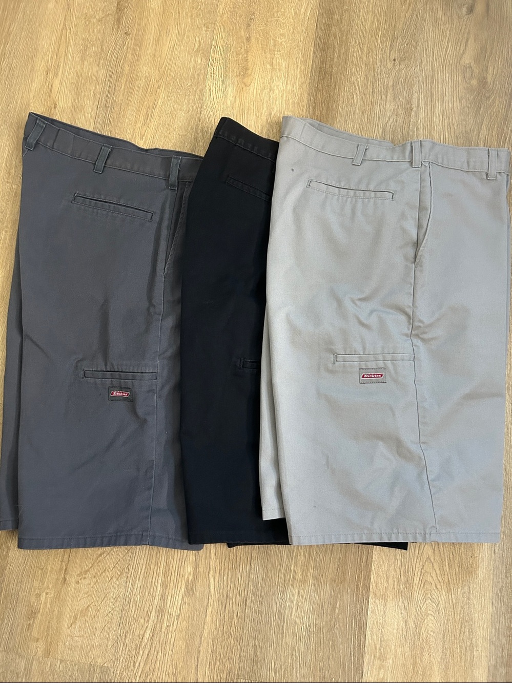 (3) Dickies Flat Front Twill Chino Shorts |Size 38